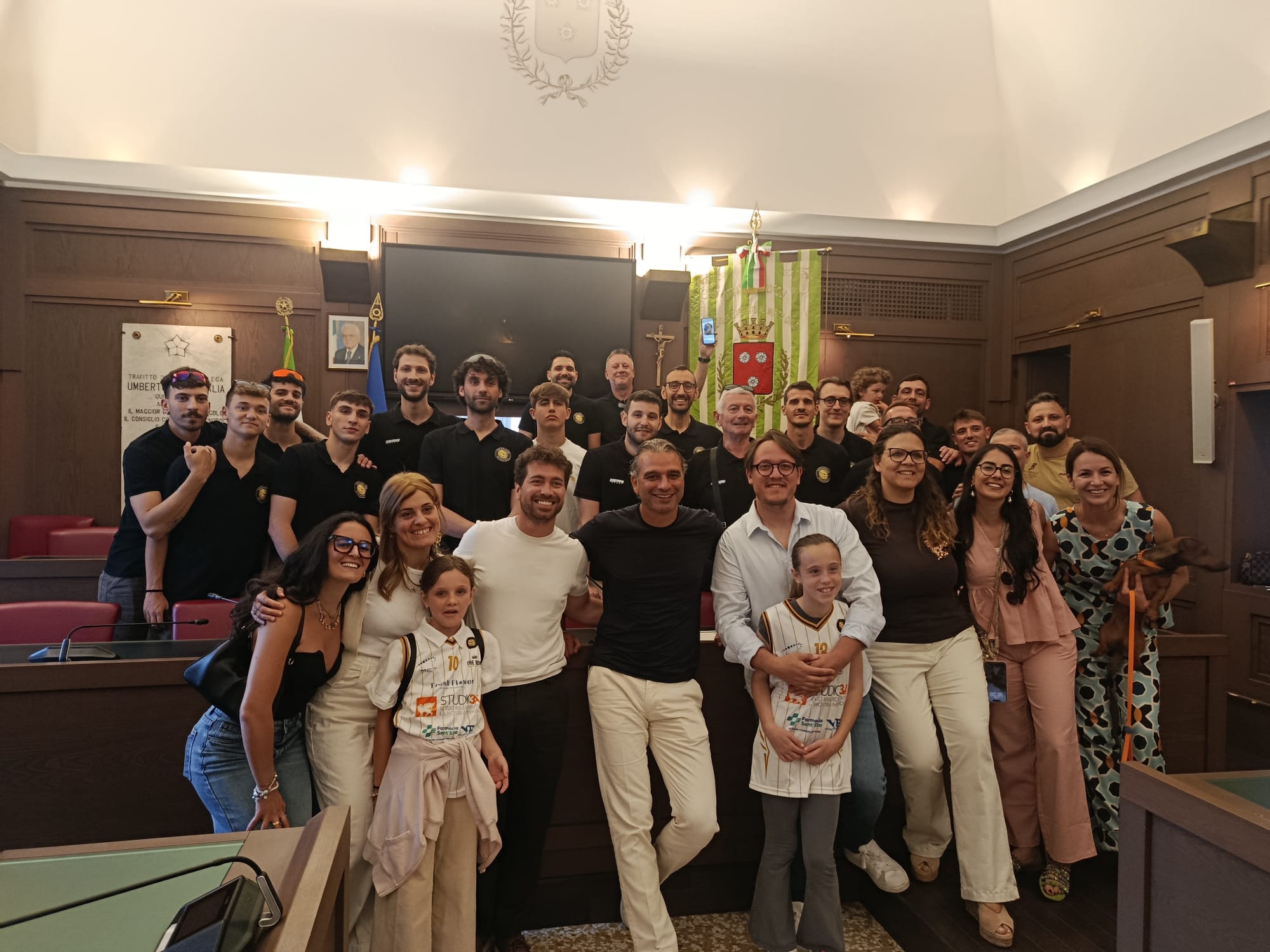 I Seagulls Monopoli ricevuti dal sindaco Angelo Annese per celebrare la storica promozione in Serie C